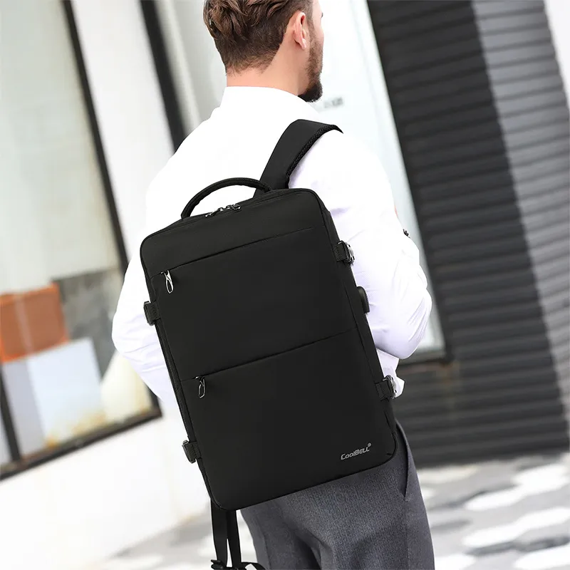 COOLBELL Polyester Backpack Regular Men's Black-3