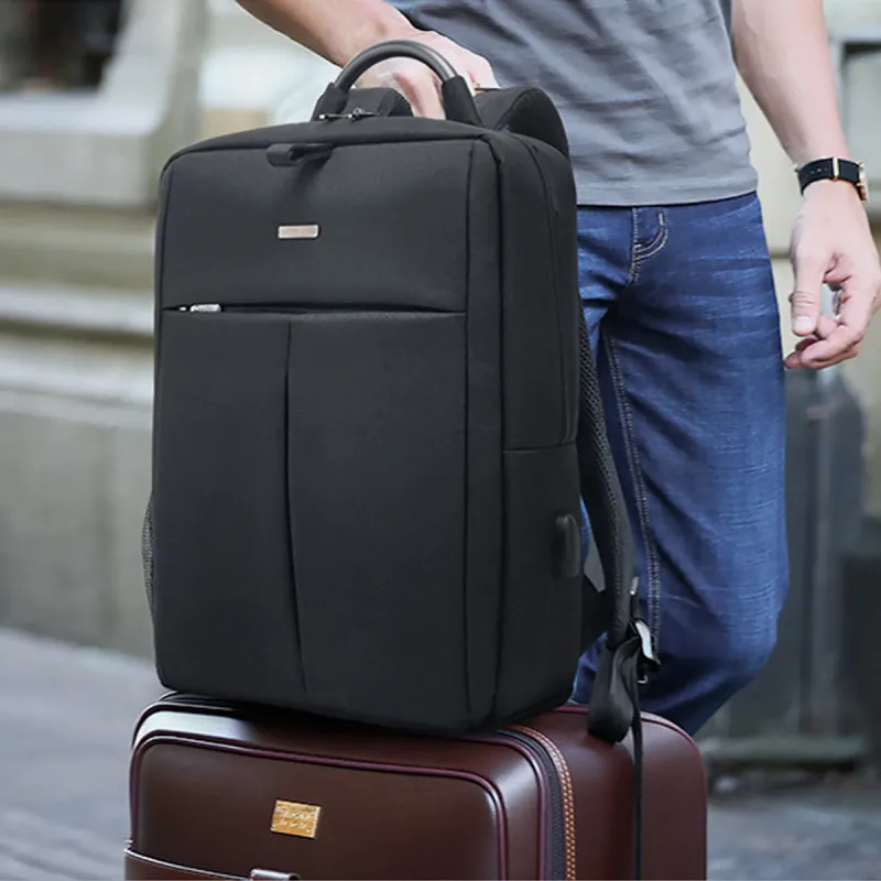 COOLBELL Polyester Laptop Backpack Regular Men's Black/Light Gray-3