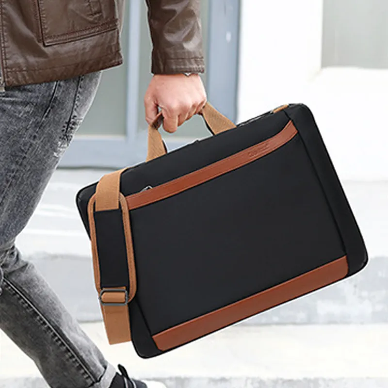 COOLBELL Polyester Briefcase, Shoulder Bag Men's Black-5