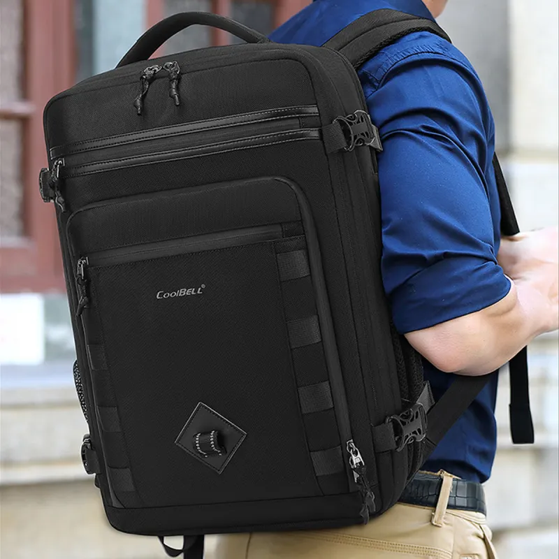 COOLBELL Polyester Laptop Backpack Regular Men's Black-4