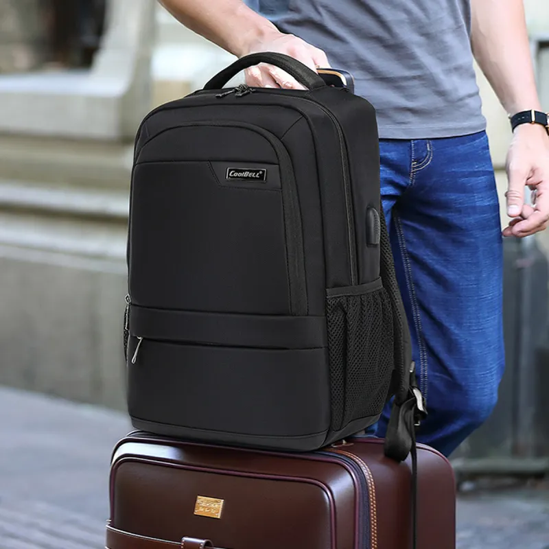 COOLBELL Polyester Backpack Regular Men's Black-3
