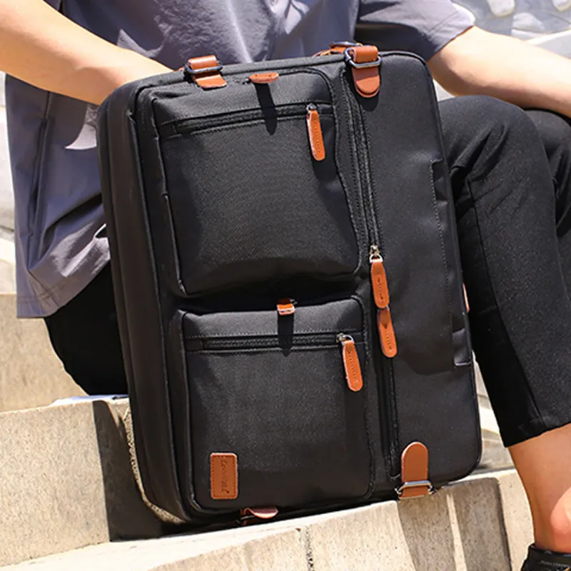 COOLBELL Polyester Backpack Men's Black-4