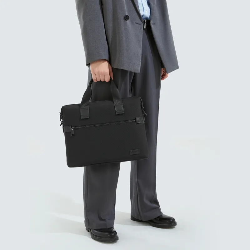 PIERRE CARDIN Fabric Briefcase Regular Men's Black-1