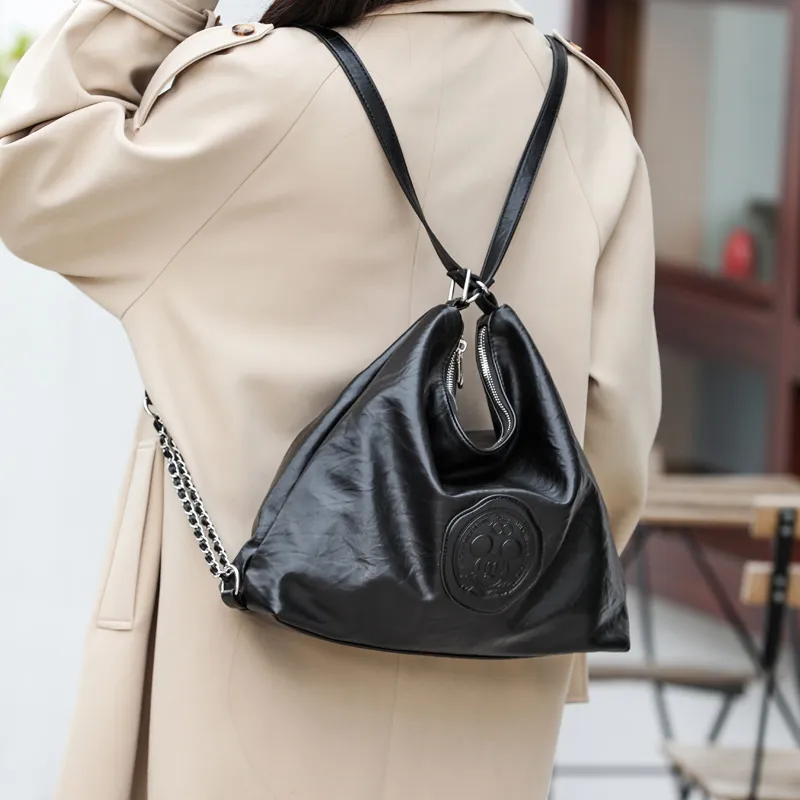 Disney Mickey Series Soft PU Leather Tote Bag, Shopping Bag, Handbag, Shoulder Bag Tubas Women's Black-8