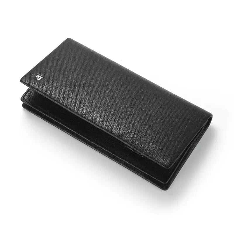 PIERRE CARDIN Cow Leather Wallet Men's Black-2