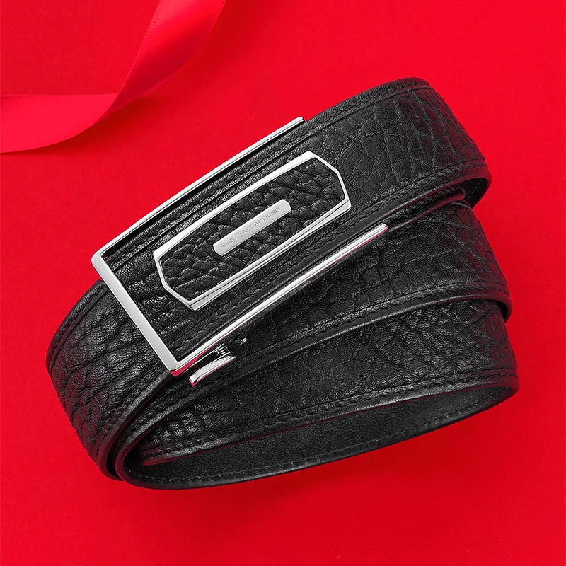 ROBERTA DI CAMERINO Imported Buffalo Leather Belt Men's 3.45CM Writing A Greeting Card And Printing Photos-4