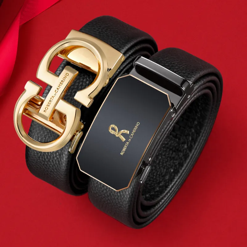 ROBERTA DI CAMERINO Cow Leather Belts Men's 3.5cm-3