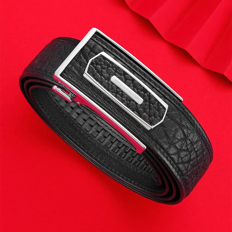 ROBERTA DI CAMERINO Imported Buffalo Leather Belt Men's 3.45CM Writing A Greeting Card And Printing Photos-3