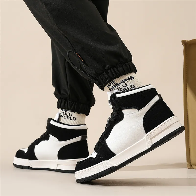 SEMIR Mid-Top Fashion Trend Color Blocking Casual Skateboard Shoes Men's-3