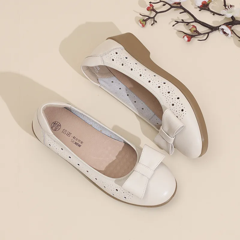 Cigna Casual Single Shoes Women's Ecru-4