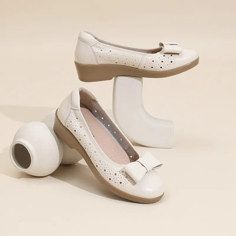Cigna Casual Single Shoes Women's Ecru-1