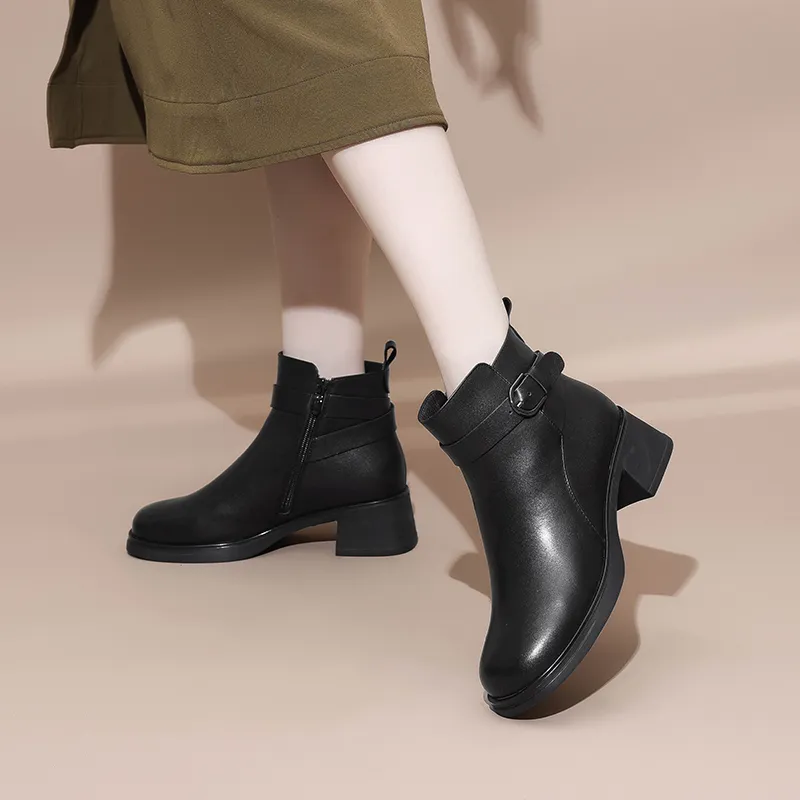 Cigna Ankle Boots Women's Black/Coffee-5