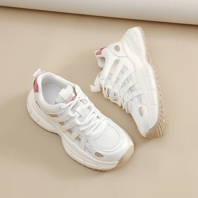 Cigna Low Top Chunky Sneakers Women's Rose Gold-2