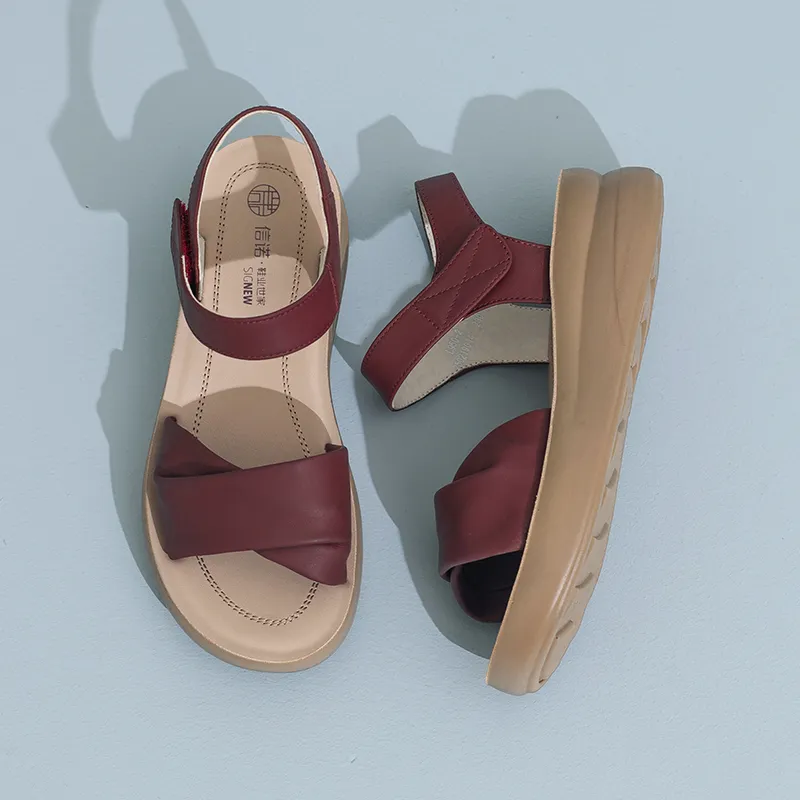 Cigna Beach Sandals Women's Black/Ecru/Apricot/Burgundy/Khaki-18