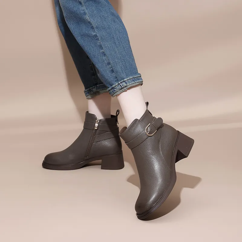 Cigna Ankle Boots Women's Black/Coffee-11