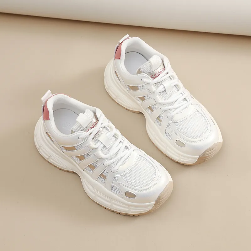 Cigna Low Top Chunky Sneakers Women's Rose Gold-1