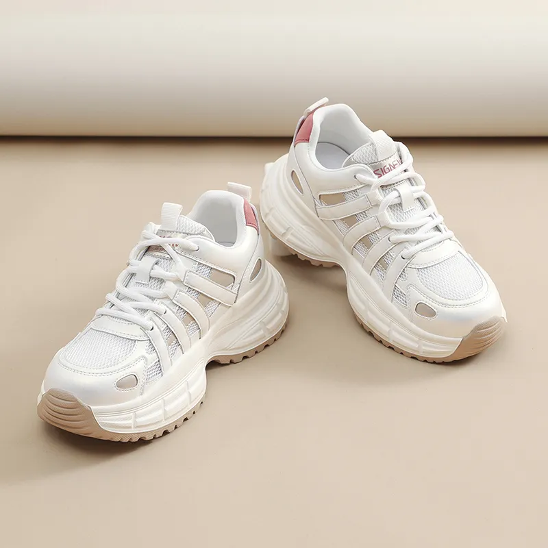 Cigna Low Top Chunky Sneakers Women's Rose Gold-3
