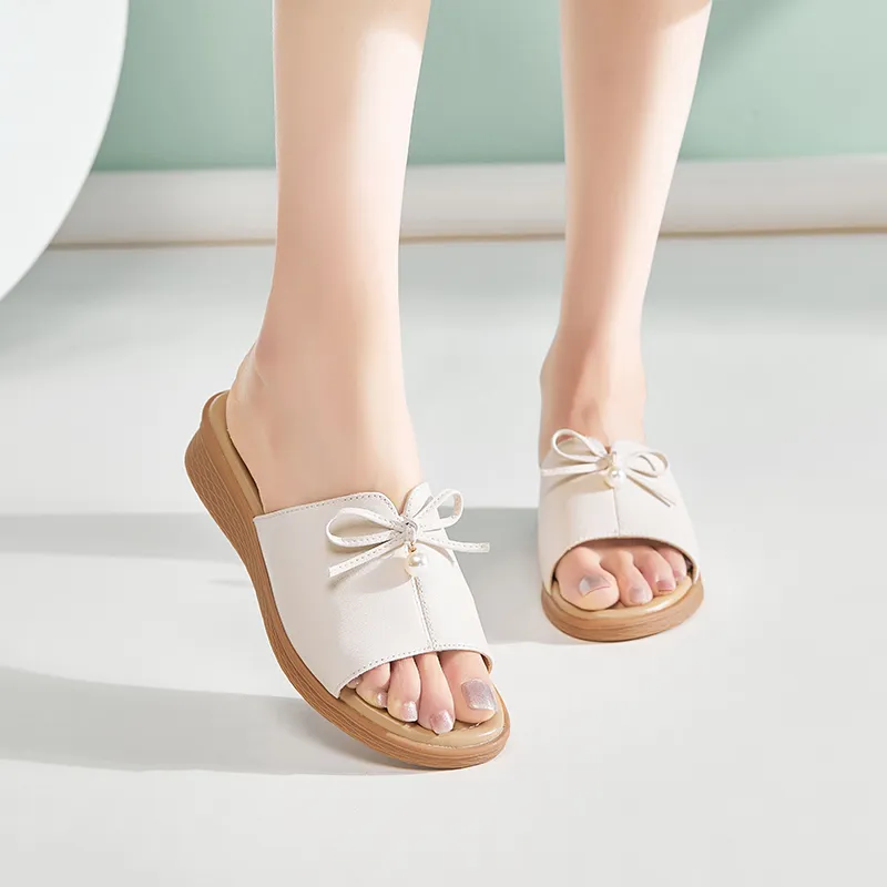Cigna Quiet Slide Slippers Women's Ecru-2