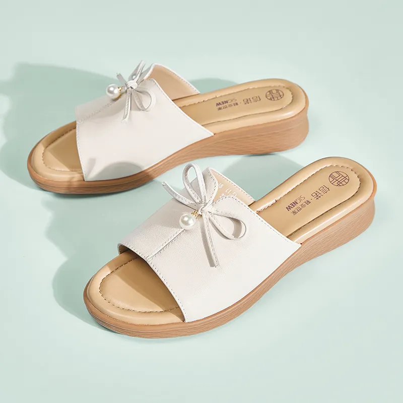 Cigna Quiet Slide Slippers Women's Ecru-5