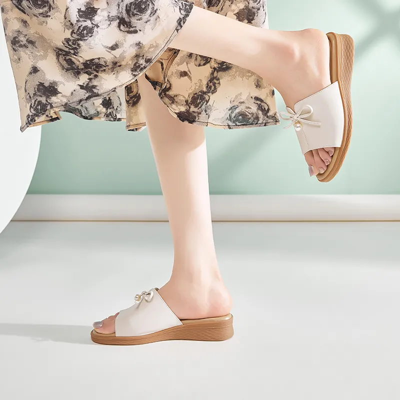 Cigna Quiet Slide Slippers Women's Ecru-3