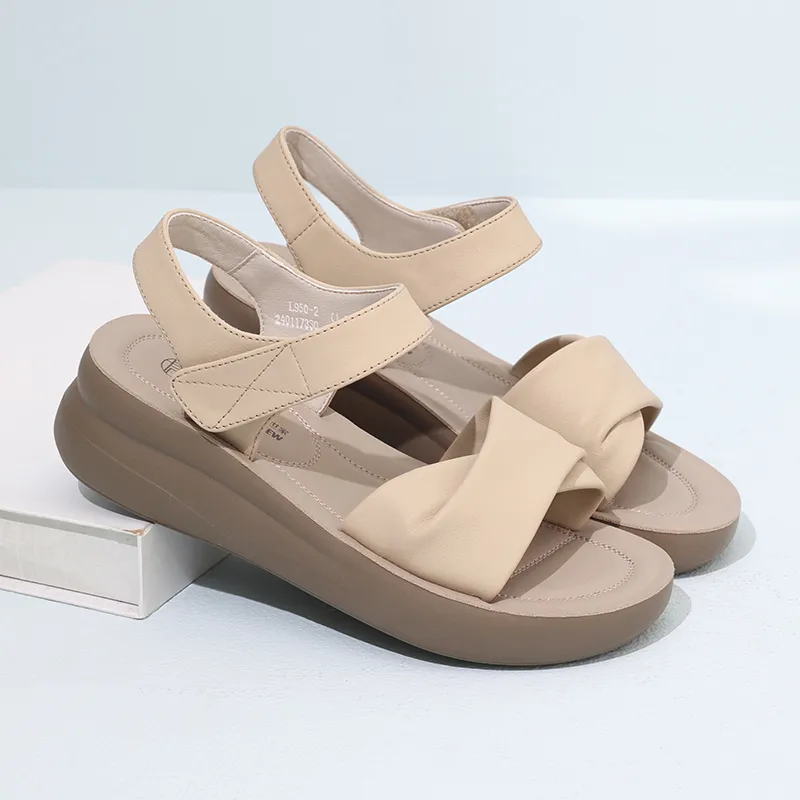 Cigna Beach Sandals Women's Black/Ecru/Apricot/Burgundy/Khaki-8