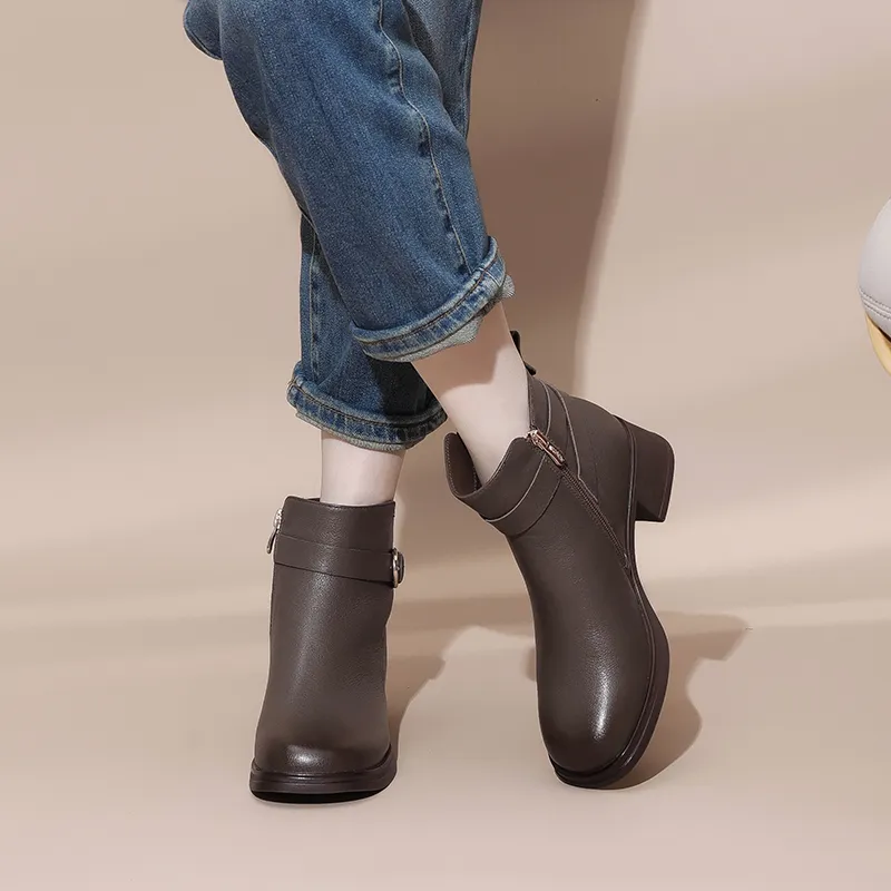 Cigna Ankle Boots Women's Black/Coffee-10