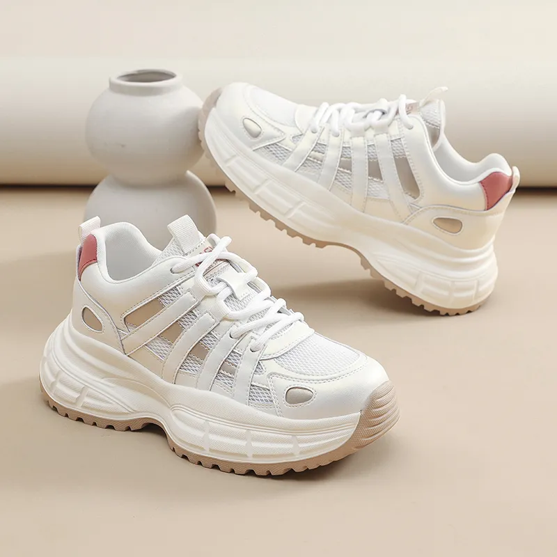 Cigna Low Top Chunky Sneakers Women's Rose Gold-5