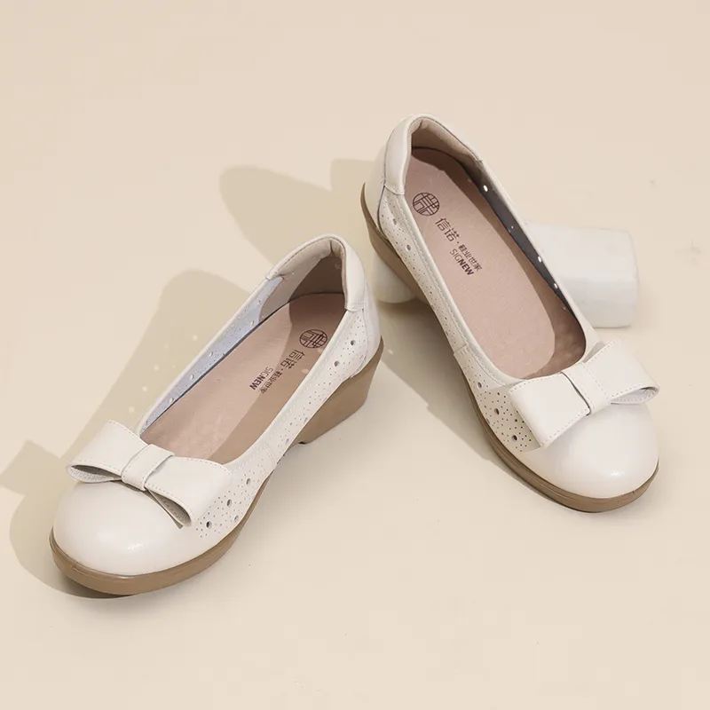 Cigna Casual Single Shoes Women's Ecru-2