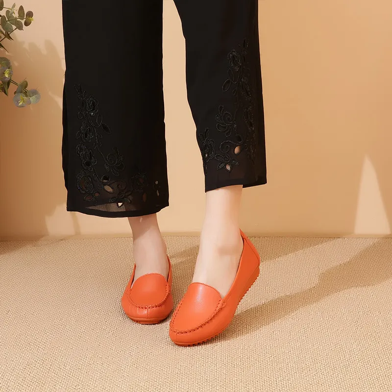 Cigna Gommino Loafers Women's Orange/Burgundy/Blue/Gray/White/Black-2