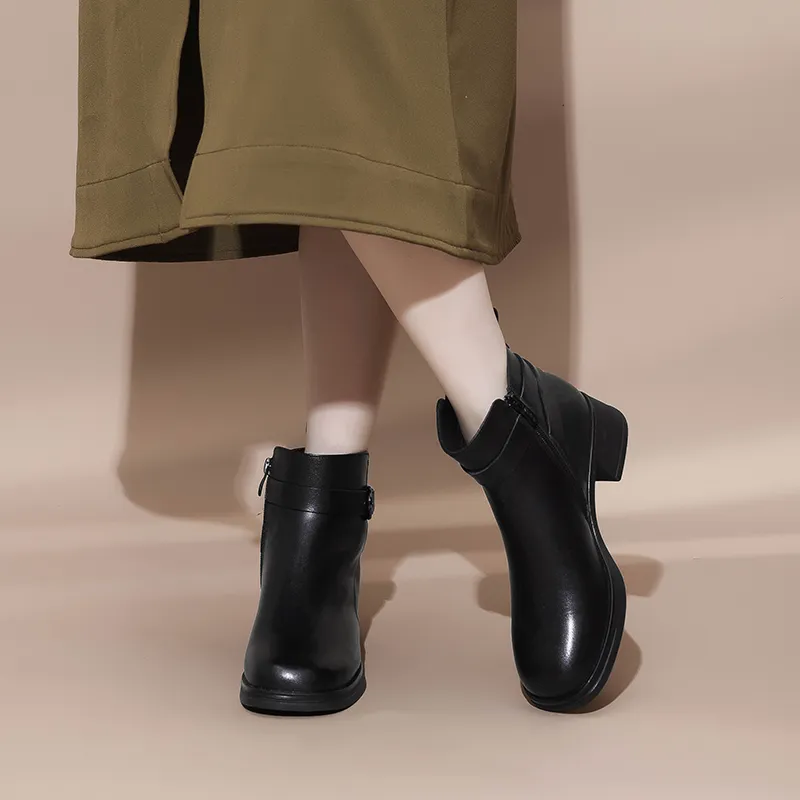 Cigna Ankle Boots Women's Black/Coffee-4