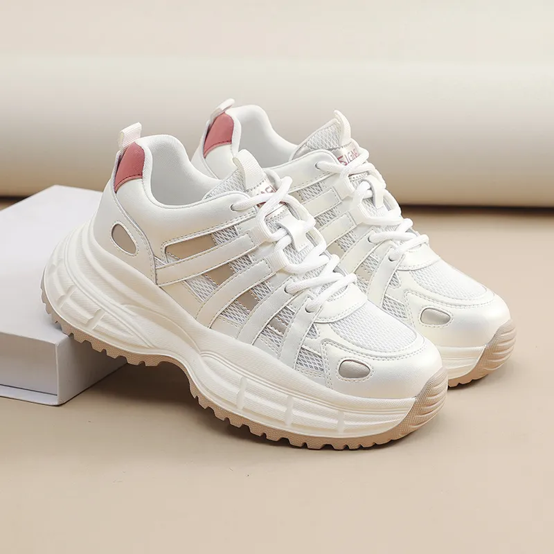 Cigna Low Top Chunky Sneakers Women's Rose Gold-4