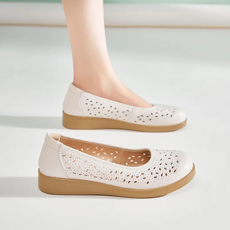 Cigna Casual Single Shoes Women's Ecru-3