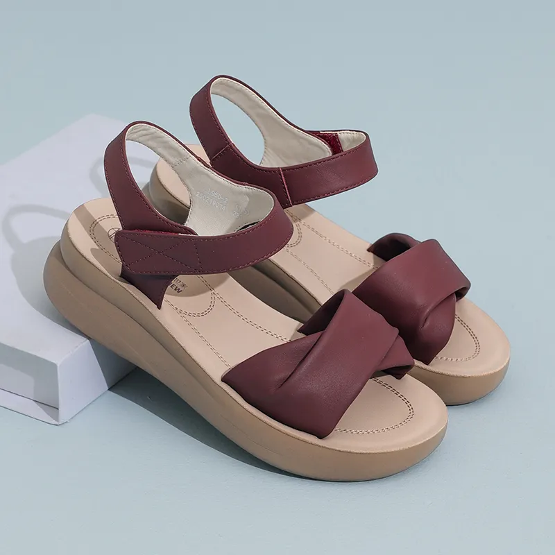 Cigna Beach Sandals Women's Black/Ecru/Apricot/Burgundy/Khaki-19