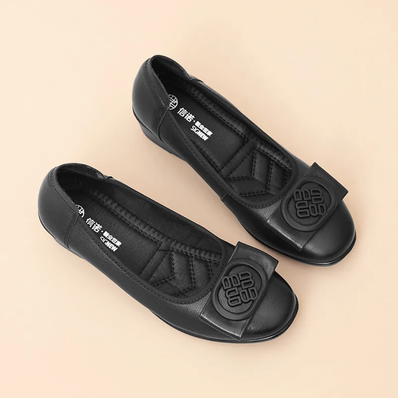 Cigna Wedge Heel High Heels Women's Black-3