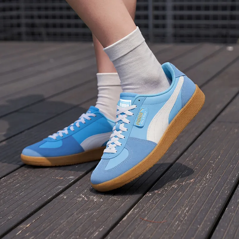 PUMA Palermo Anti Slip Wear Resistant Low Top Skateboard Shoes Unisex Blue-5