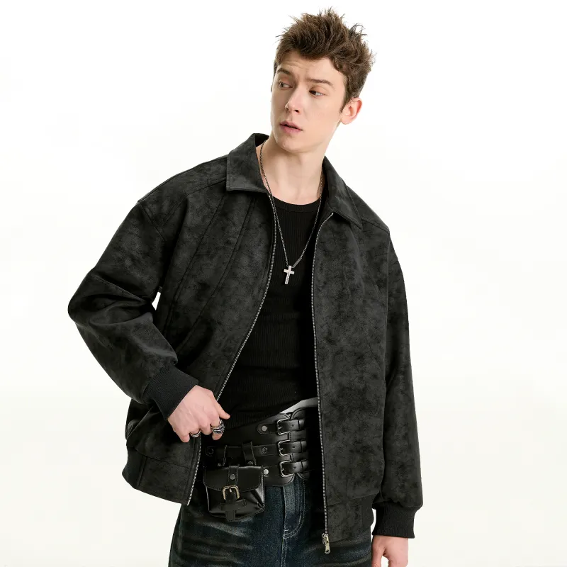 PRESSURE Leather Jacket Coat Unisex-8