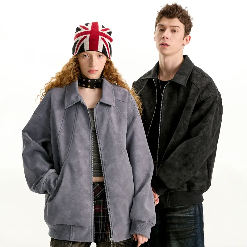 PRESSURE Leather Jacket Coat Unisex-5