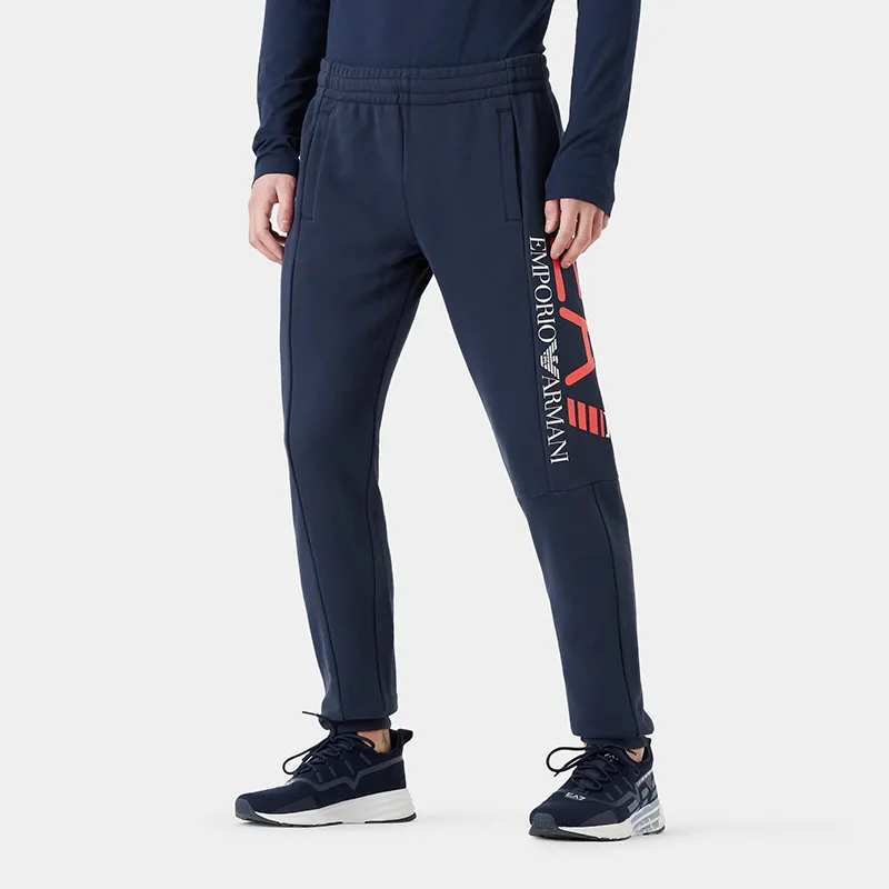 EMPORIO ARMANI EA7 SS23 Knitted Sweatpants Men's Marine Blue-3