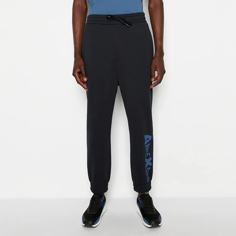 ARMANI EXCHANGE SS23 Knitted Sweatpants Men's Marine Blue-3