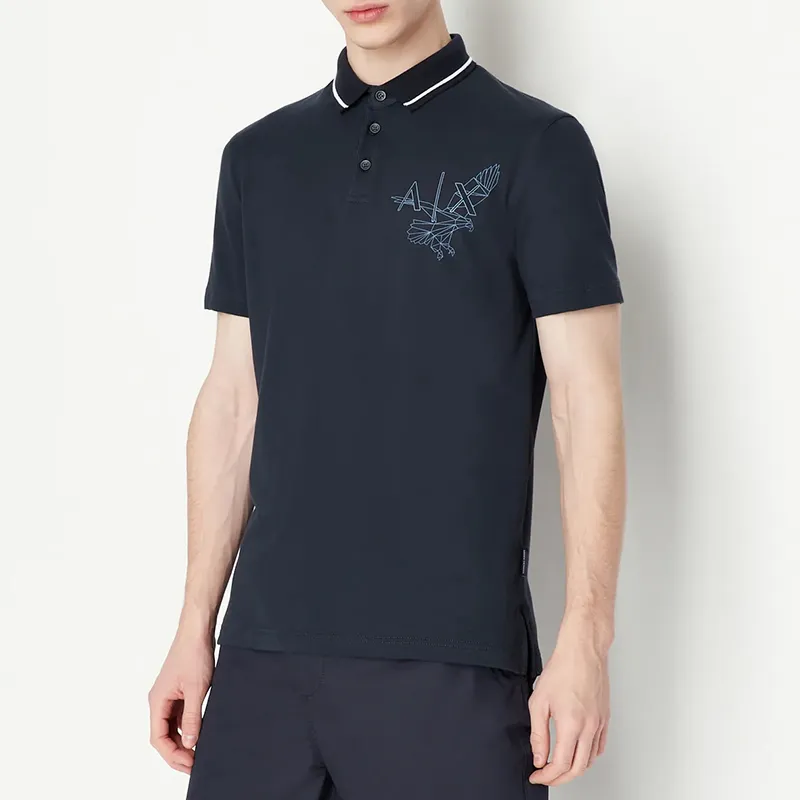 ARMANI EXCHANGE Polo Shirts Men Marine Blue-2
