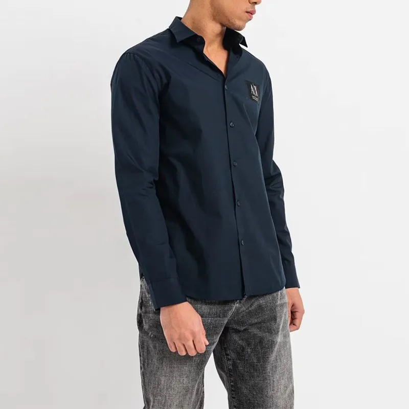 ARMANI EXCHANGE SS23 Shirt Men's Navy-4
