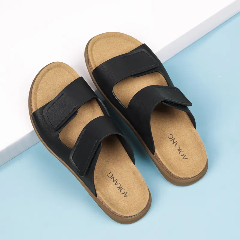 AOKANG Rubber Sole Slip Resistant Slide Slippers Men's-1