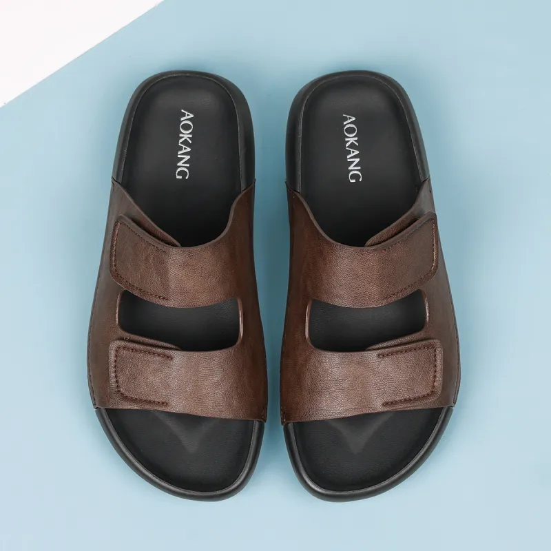 AOKANG PU Polyurethane Slip Resistant Slide Slippers Men's-8