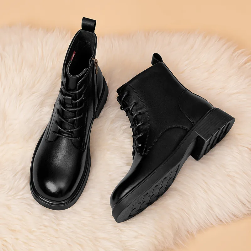 AOKANG Short Martin Boot Women's Black-7