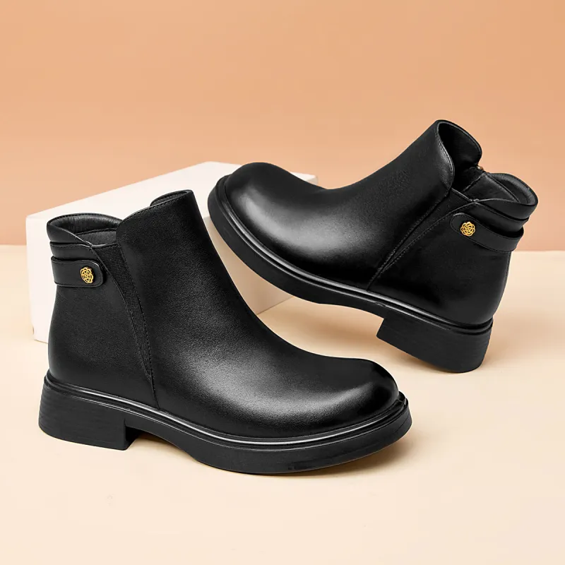 AOKANG Ankle Boots 3.8cm Women's Black-4