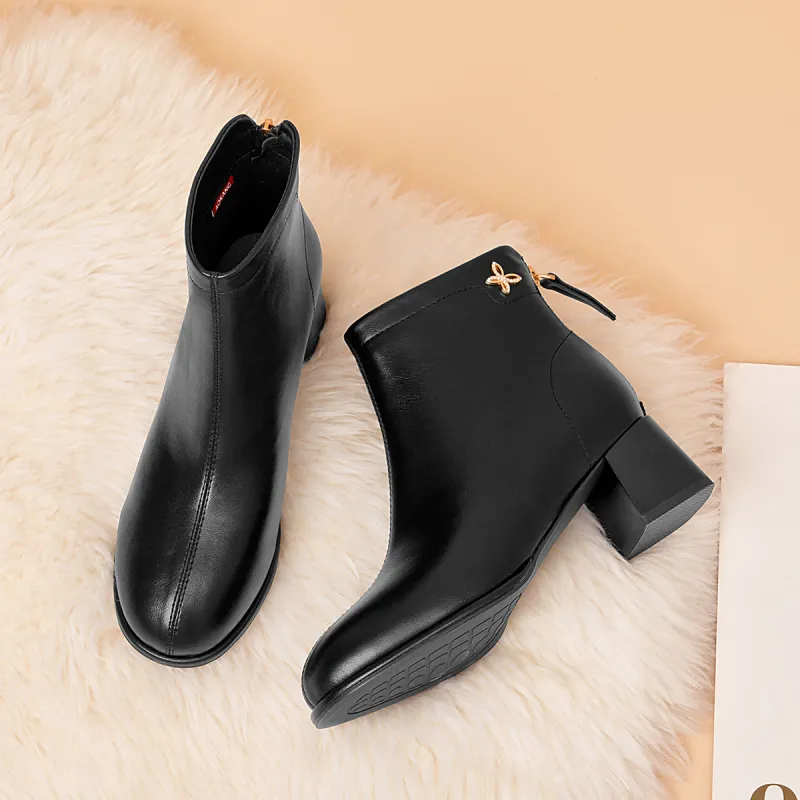 AOKANG Ankle Boots Women's Black-1