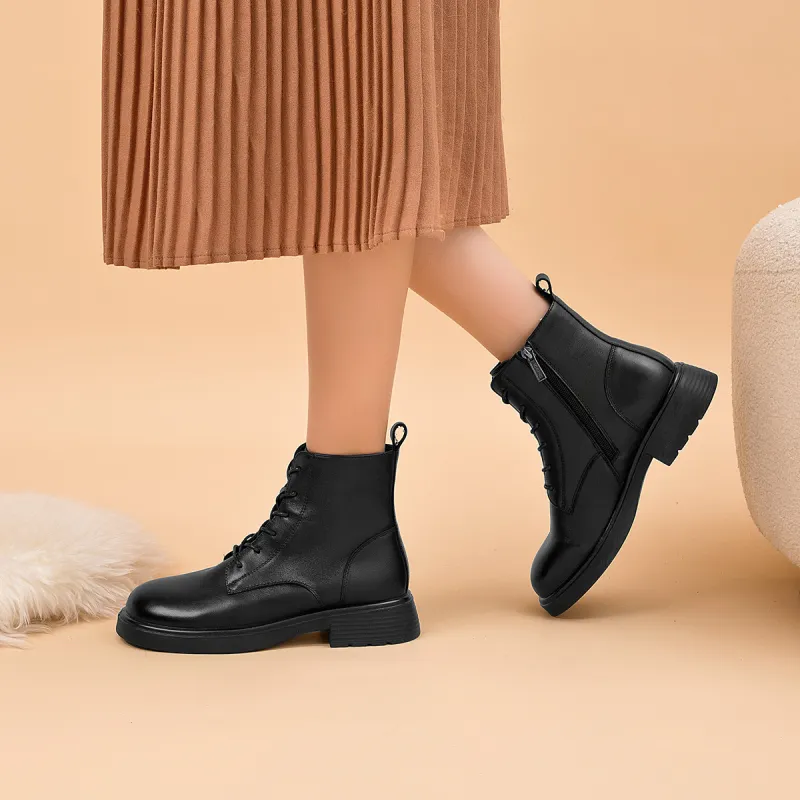 AOKANG Short Martin Boot Women's Black-5