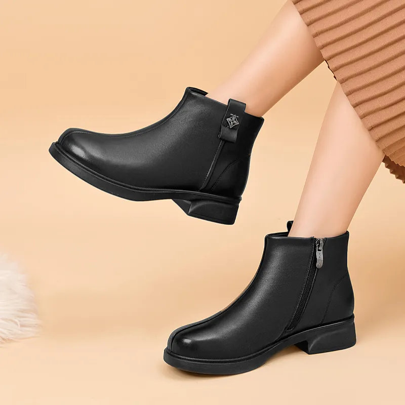 AOKANG Ankle Boots 3.5cm Women's Black-7