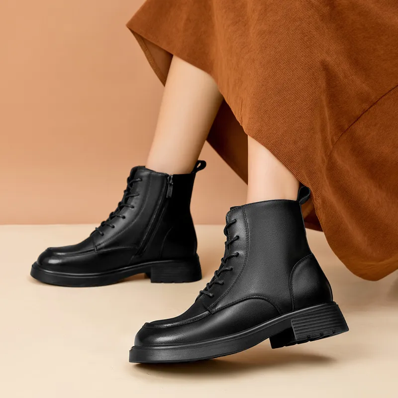 AOKANG Short Martin Boot Women's Black-5