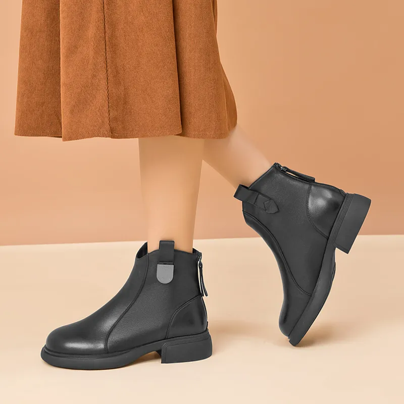 AOKANG Short Martin Boot Women's Black-4